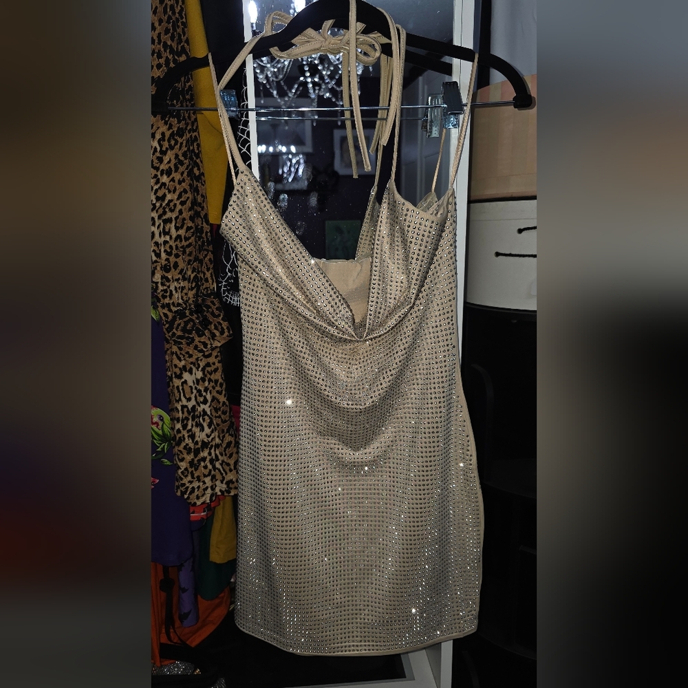 NWT Thirty\Thirty Rhinestone Mini Dress Small